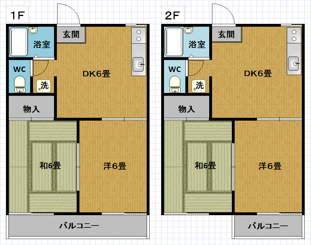 ハピネス千代３の間取り